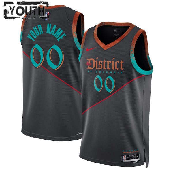 Washington Wizards Trikot Benutzerdefinierte Nike 2023-24 City Edition Swingman - Kinder